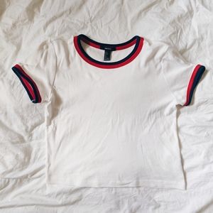 Vintage Style Red Collar Tee